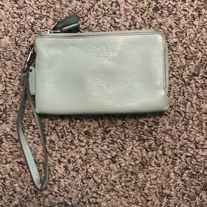 Leather wristlet